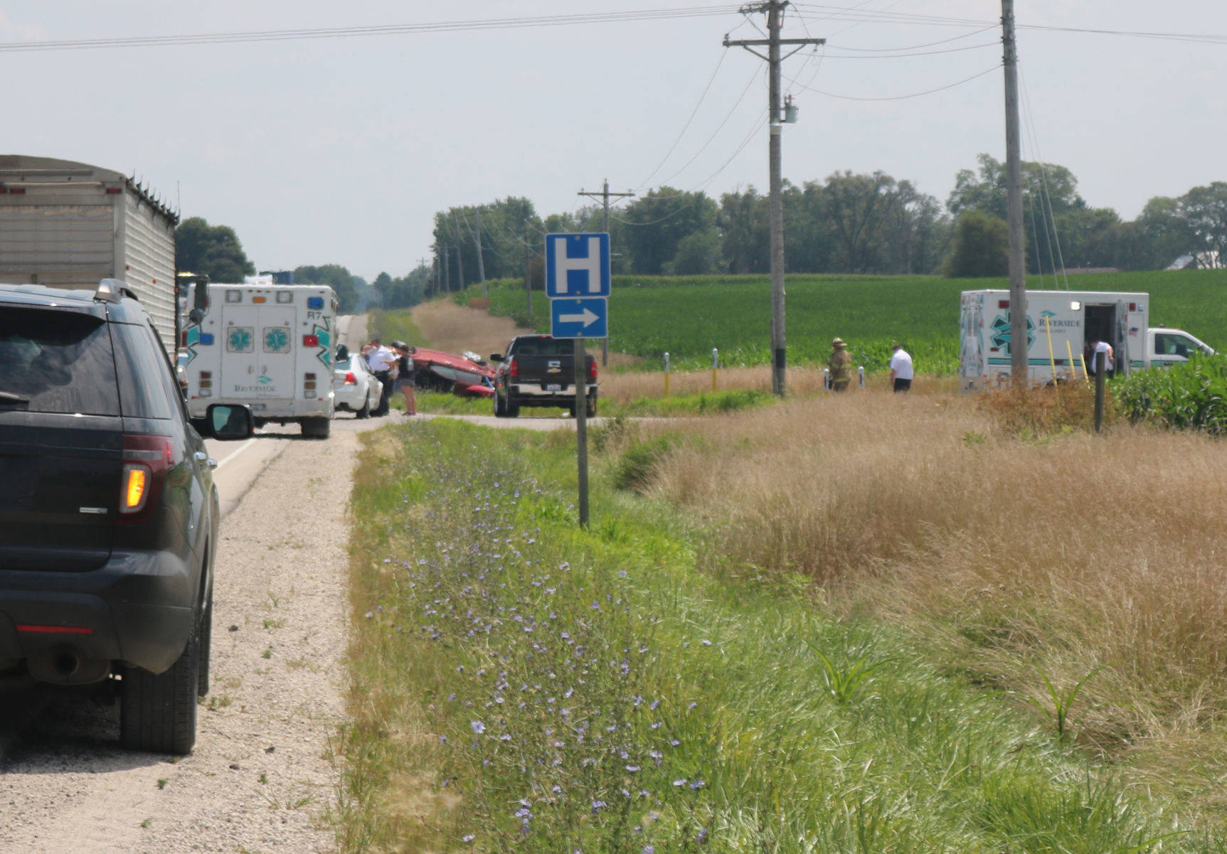 Two-vehicle crash stalls traffic on Route 1